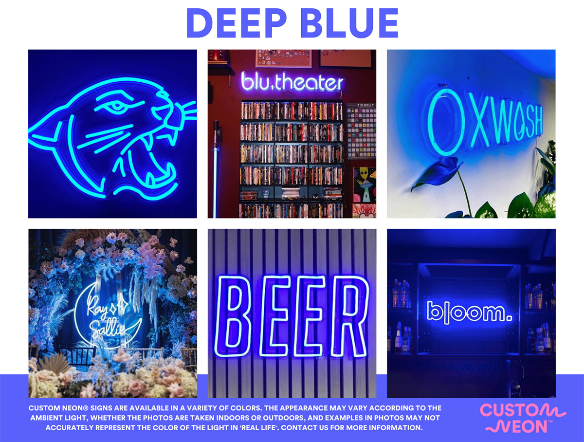 Custom Neon® Dark Blue LED Neon Signs - see more @customneon