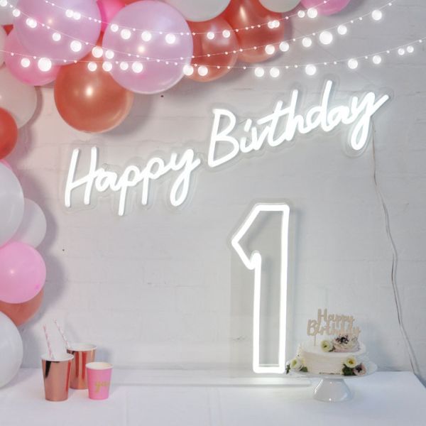 Neon Light for 1st Birthday Party / Anniversary - photo CustomNeon.com