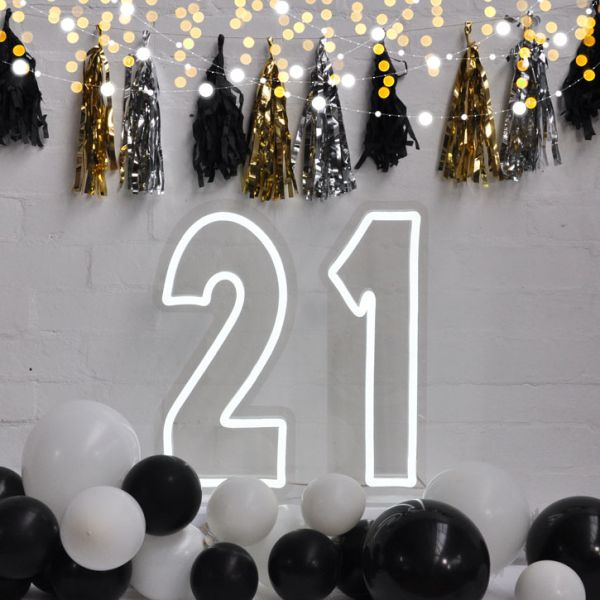 Neon Light for 21st Birthday Party / Anniversary - photo CustomNeon.com