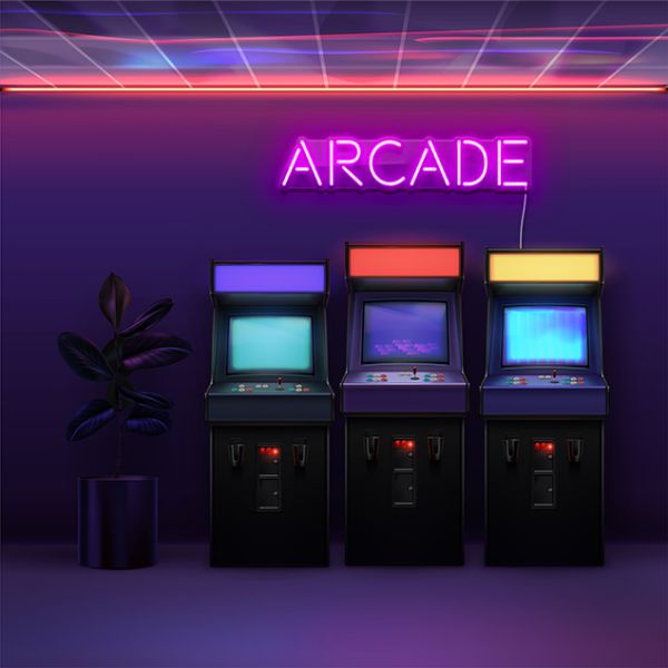 Faux Neon Arcade Light pre-designed light-up wall art from Custom Neon®