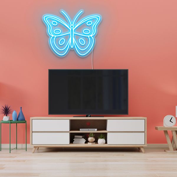 Pretty Butterfly Neon Sign: pre-designed LED neon art from Custom Neon®
