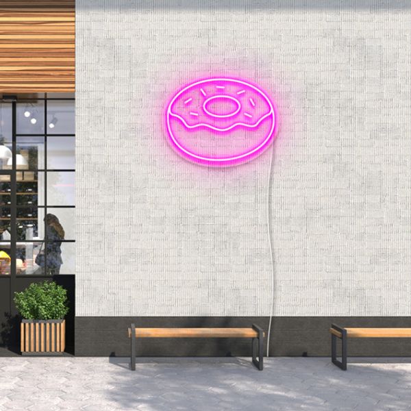 Donut with Sprinkles Wall Light: pre-designed LED neon art from Custom Neon®