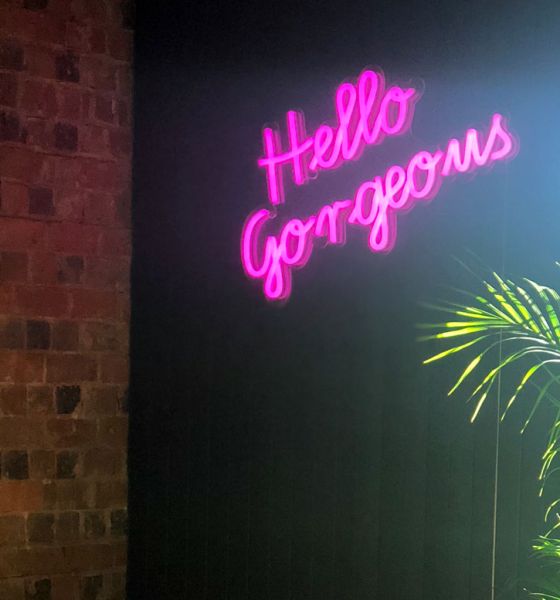 Hello Gorgeous Pink Neon Wall Art - photo from CustomNeon.com