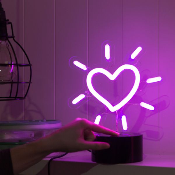 Love Sparks LED Neon Desk Lamp from Custom Neon