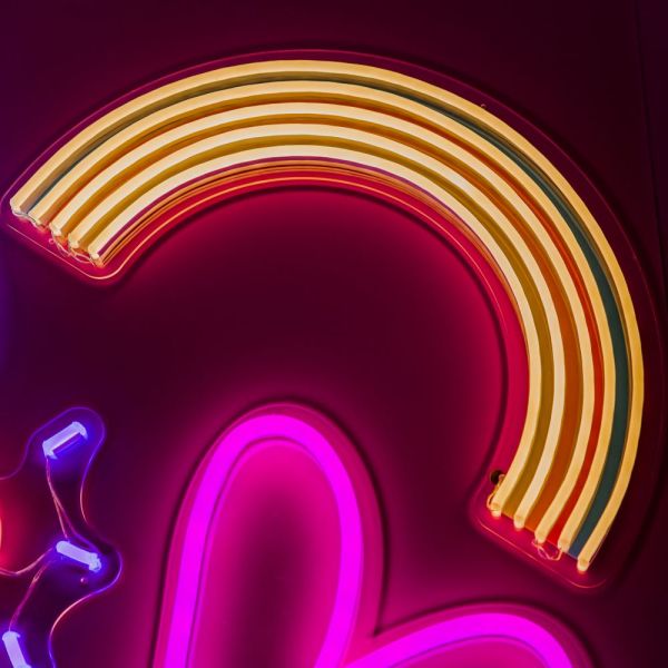Over the Rainbow light-up wall art from Custom Neon®