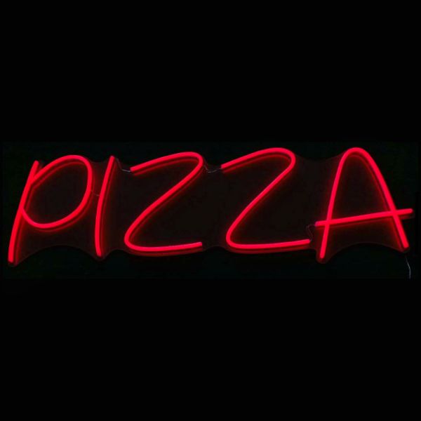 Red lightup pizza sign in LED neon flex - from Custom Neon®