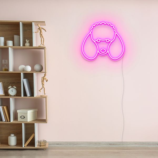 LED Neon Poodle Artwork: pre-designed LED neon art from Custom Neon®