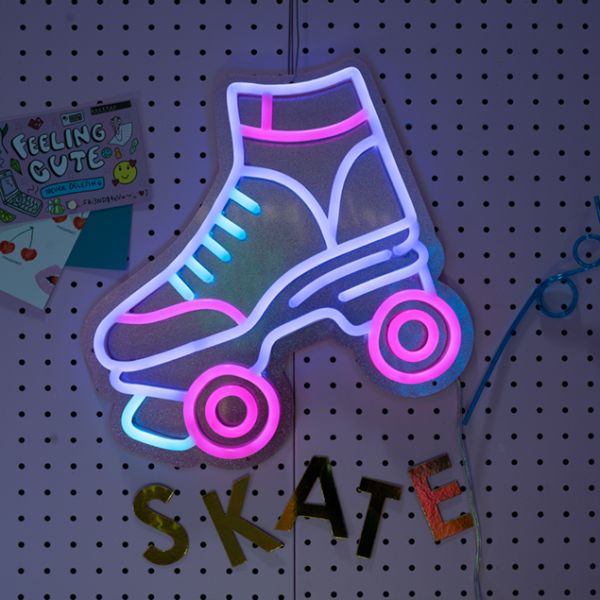 Get Your Skates On Rollerblade Mini Neon Sign from Custom Neon
