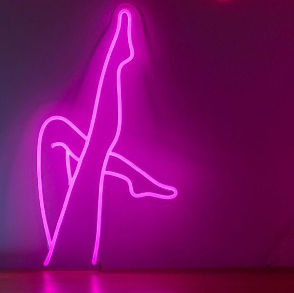 Sexy Legs LED neon sign in pink by Custom Neon®