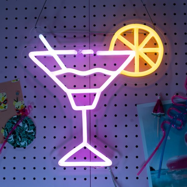 Sipping Cocktails Mini Neon Sign from Custom Neon

