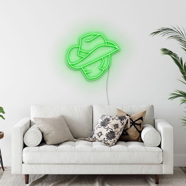 Neon Light Up Cowboy Hat: pre-designed LED neon art from Custom Neon®