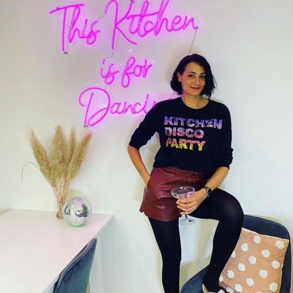 Pink kitchen neon sign @thekingsnewcastle by Custom Neon