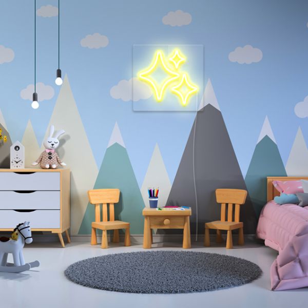 Twinkle Twinkle Little Star pre-designed light-up wall art from Custom Neon®