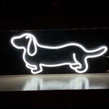 Adorable LED neon hot dog for home decor or as a gift for the doggy lover in your life  - photo from CustomNeon.com
