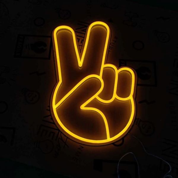 Led Neon Peace Sign Light Lighted, Neon Peace Sign Lamp