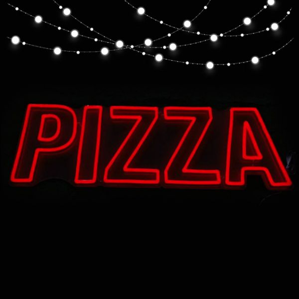 Hot Pizza Neon Sign Lamp Light Beer Bar With Dimmer