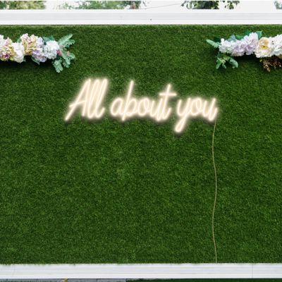 All About You Faux Neon Sign