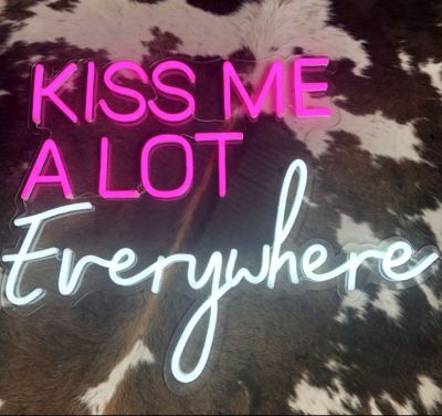 Kiss Me a Lot Everywhere LED Neon Decor