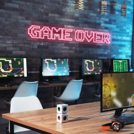 「 GAME OVER 」 LED 表示 ランプ インテリア gameover-customneon.jpg