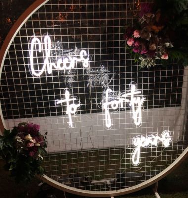 40th Birthday LED Neon Light Signs