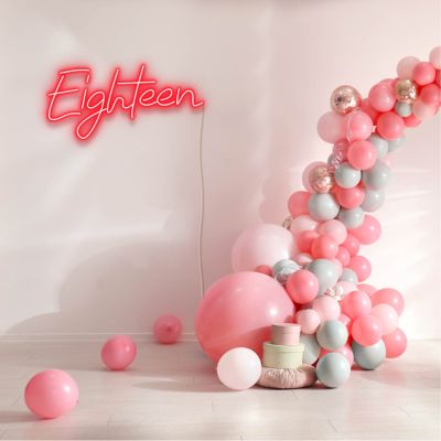 Eighteen Birthday Party Neon