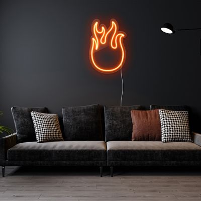Burning Flame Light Sign