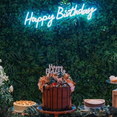 Happy Birthday LED Cursive Neon Sign