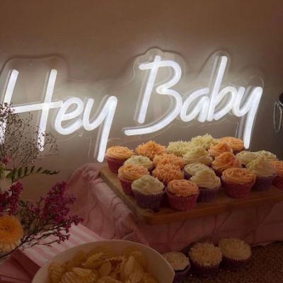 Hey Baby Faux Neon Sign
