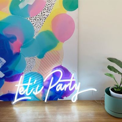 Let's Party Light Up Sign