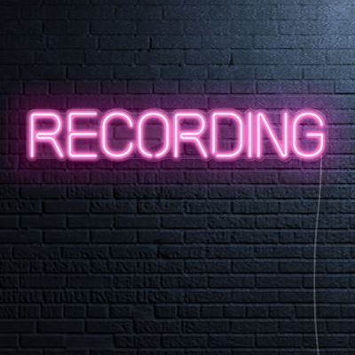 Neon Recording Sign
