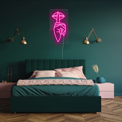 Shhh Lips Light Sign