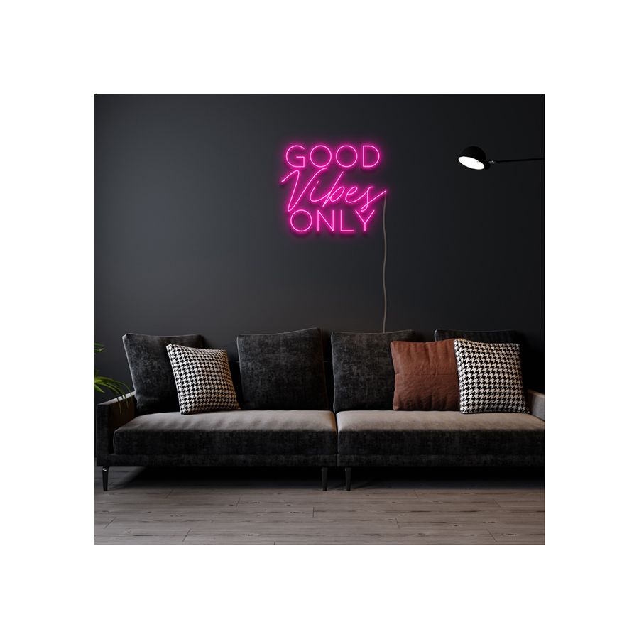 LiQi Good Vibes - Pannello da parete in vero vetro fatto a mano, per decorazione della camera