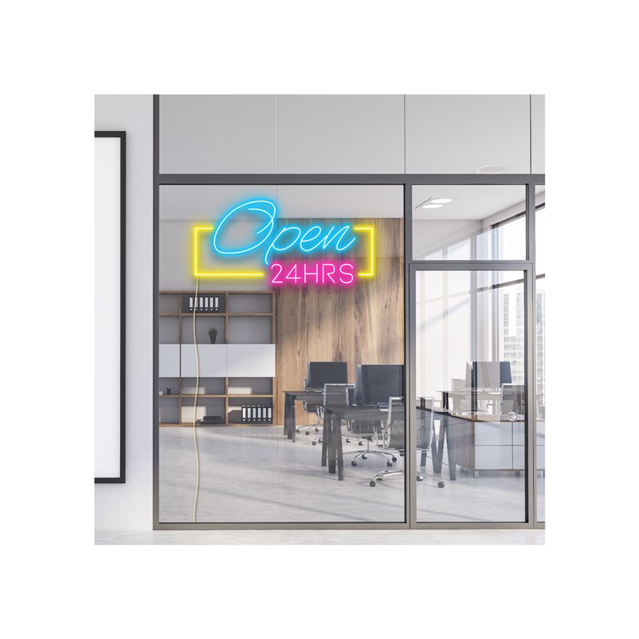 Open 24HRS Neon Light in LED Flex from Custom Neon™