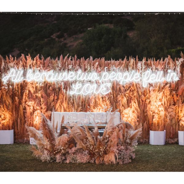 All Because Two People Fell in LOVE Neon Sign - photo from CustomNeon.com