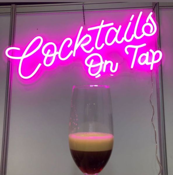 LED Neon Cocktail Sign * Cocktails on Tap * | Custom Neon Bar Signs - photo from CustomNeon.com