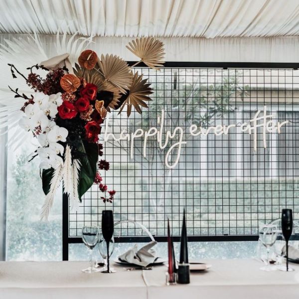Custom Neon's Happily Ever After light sign  @CavershamHouse photo by @aliceheydonevents