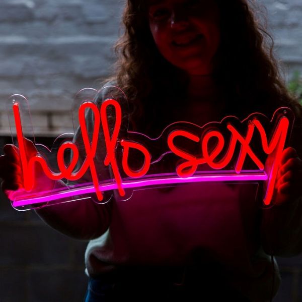 Hello Sexy red and pink Custom Neon® sign
