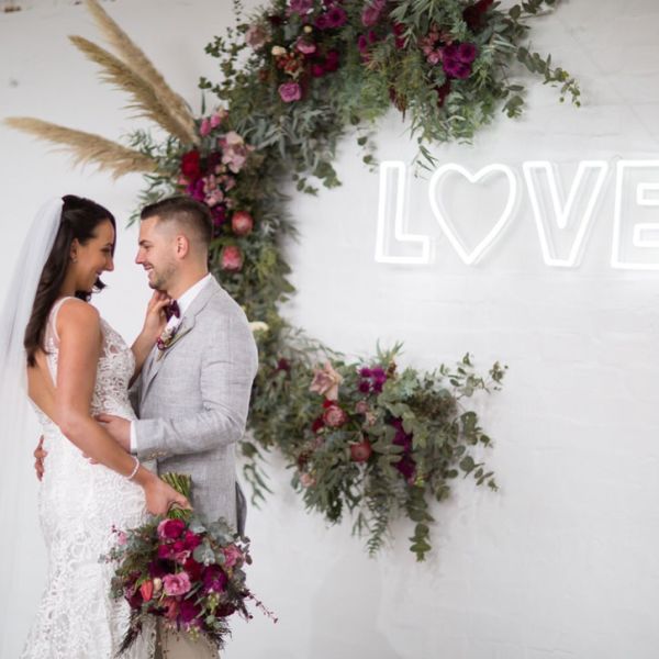 Love Portable Neon Sign for Wedding Decor - photo from CustomNeon.com