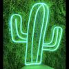 Cool cactus neon light in 8mm green LED neon flex - photo CustomNeon.com