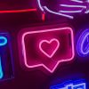 I Like, Love You! Pink heart in a speach bubble from Custom Neon