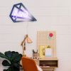 Personalized LED neon child's name sign with diamond background shown in child's bedroom- from CustomNeon.com