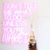 Don't Tell Me What to do Unless You're Naked - photo from CustomNeon.com