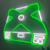Gamer Console Neon Sign in green and white - made by Custom Neon®