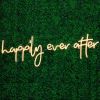Happily Ever After Portable LED Neon Sign on green wall - photo from CustomNeon.com