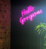 Hello Gorgeous Pink Neon Wall Art - photo from CustomNeon.com