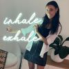 Inhale Exhale Custom Neon® mint green LED wall sign