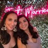 Just Married Lights on wedding photo backdrop - from Custom Neon® @customneon