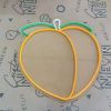 Peach Emoji LED neon sign shown turned off - made by Custom Neon®
