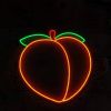 Peach Emoji LED neon sign shown turned off - made by Custom Neon®
