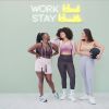 Work Hard Stay Humble in white & yellow on moss colored wall - by CUSTOM NEON®